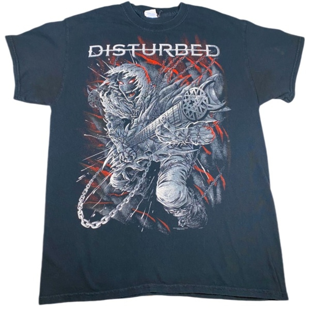 Disturbed Band T-Shirt Men’s Medium Black Short Sleeve Music Tee Crew Neck Metal